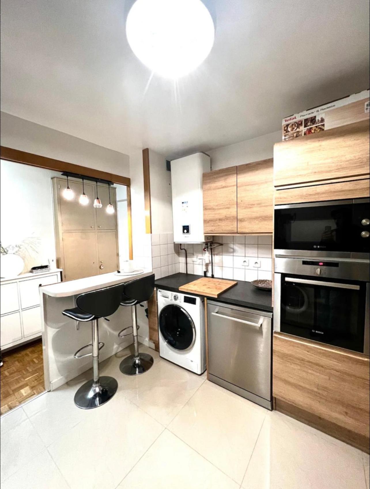 Modern 2 Bedroom Apartment Near Paris Metro, Giant Flat Screen Tv 85 Inches, Balcony, Free Parking Ivry-sur-Seine Luaran gambar
